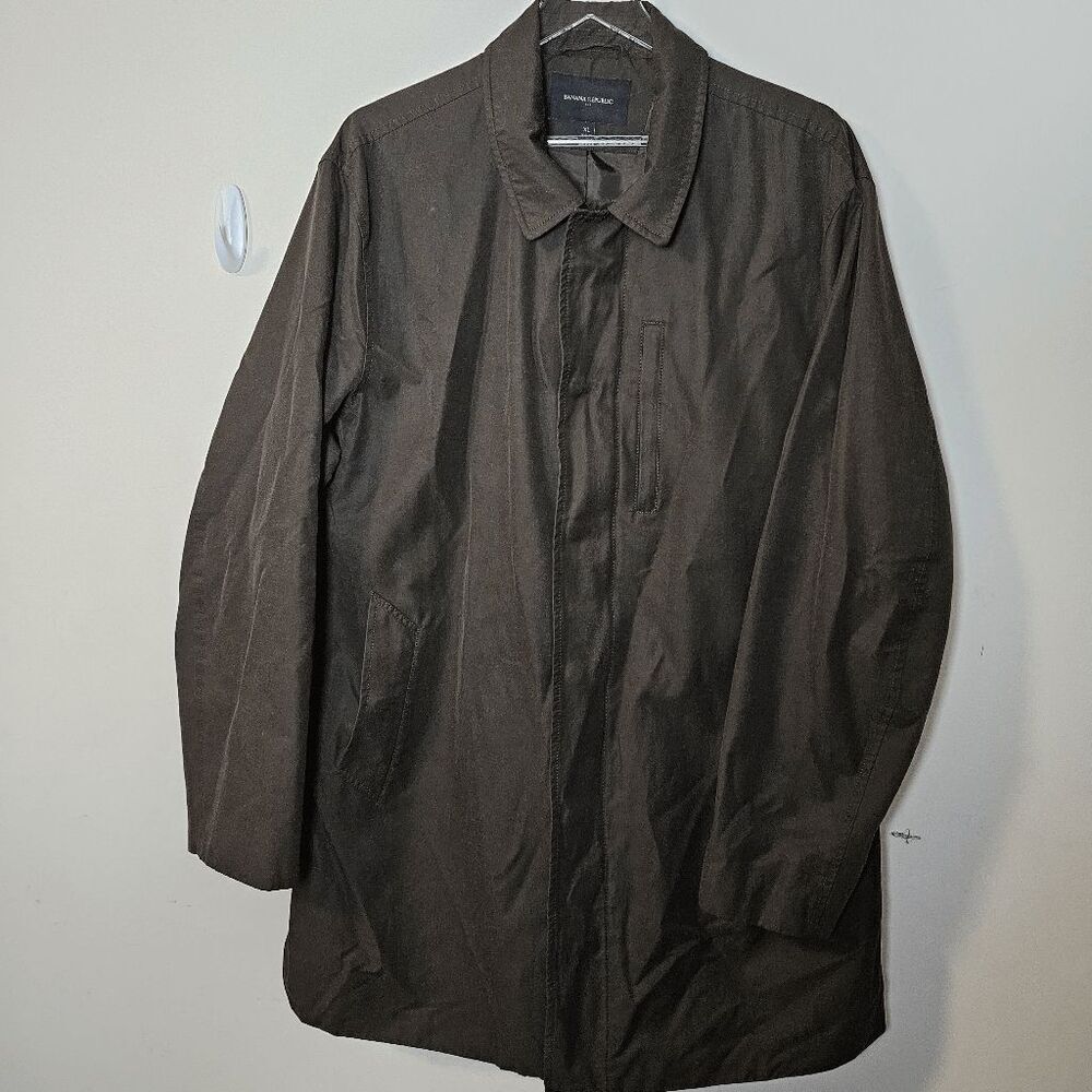 Banana Republic MAC 3-Layer Car Coat Jacket 730119 Men's Green Size XL Water Res